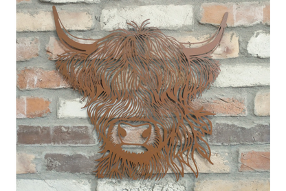 Cow Head Wall Decoration – Rustic Animal Wall Sculpture | Sign of the times Stoke