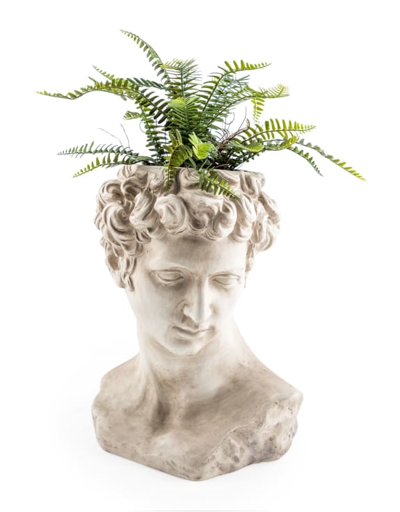 Stone Effect David Bust Flower Pot – Classical Planter | Sign of the times Stoke