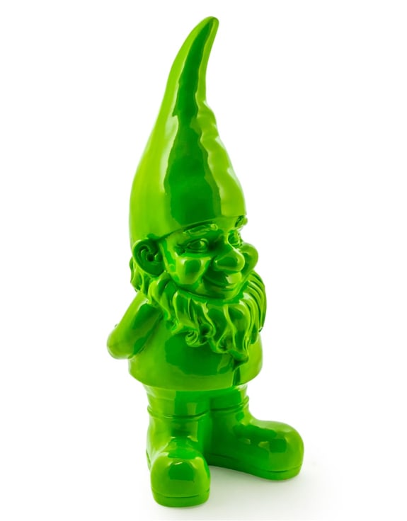 Large Bright Green Standing Gnome – Bold Garden & Home Ornament | Sign of the times Stoke