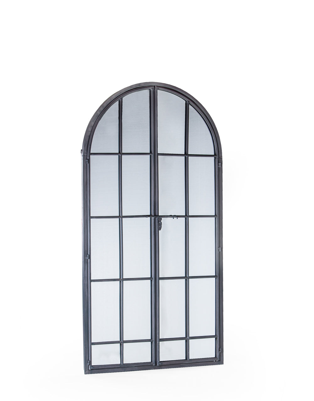 Large Antiqued Grey Arch Metal Mirror for Outdoor Use – Versatile and Stylish | Sign of the times Stoke