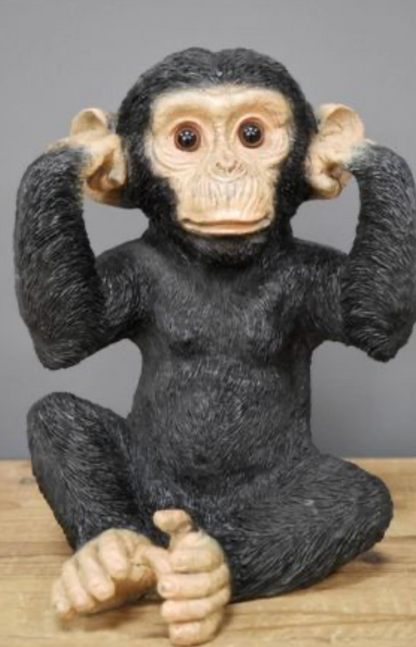 Set of 3 Monkeys - Hear No Evil, See No Evil, Speak No Evil - Adorable Resin Figurines | Sign of the times Stoke