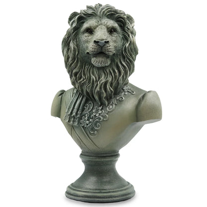Lion Bust – Resin Animal Sculpture Decorative Ornament | Sign of the times Stoke