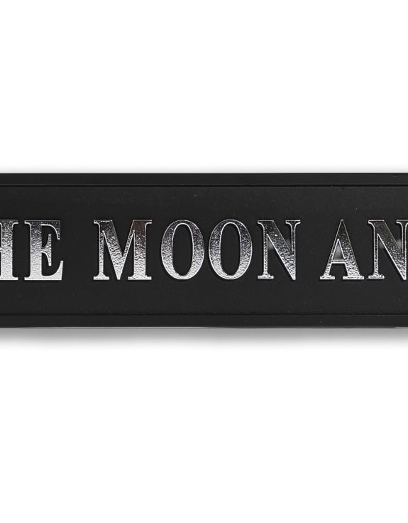 Black & Silver “To The Moon & Back” Wall Sign – Inspirational Statement Décor | Sign of the times Stoke