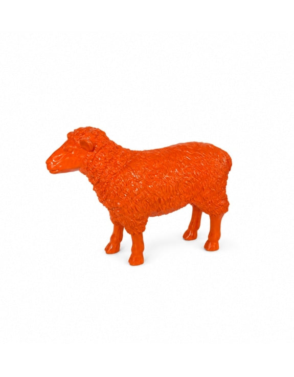 Medium Bright Orange Sheep Figure – Colourful Decorative Animal Ornament | Sign of the times Stoke