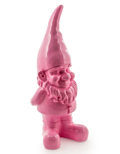 Large Bright Pink Standing Gnome Figure – Fun & Vibrant Garden or Home Decor | Sign of the times Stoke