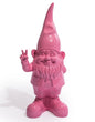 Medium Bright Pink “Peace” Gnome Figure – Colourful Decorative Garden Ornament | Sign of the times Stoke