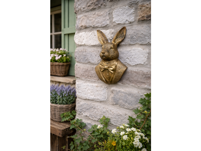 Rabbit Wall Decoration – Compact Animal Wall Sculpture | Sign of the times Stoke