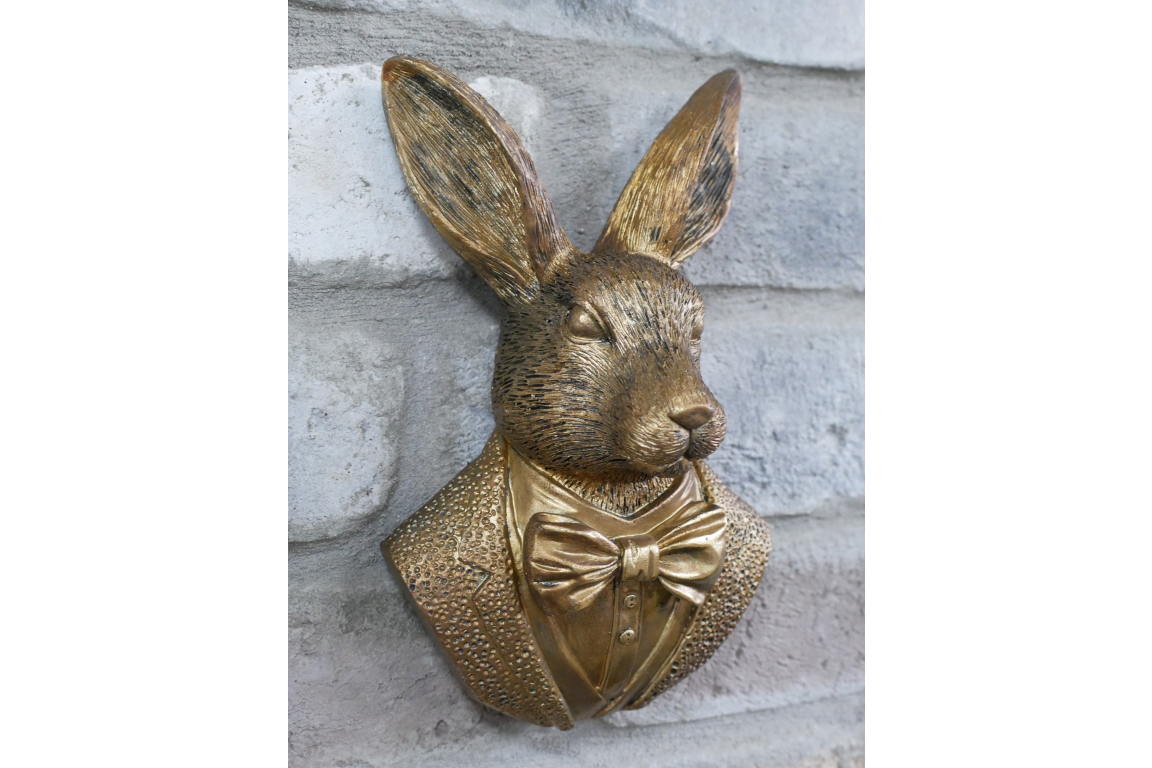 Rabbit Wall Decoration – Compact Animal Wall Sculpture | Sign of the times Stoke