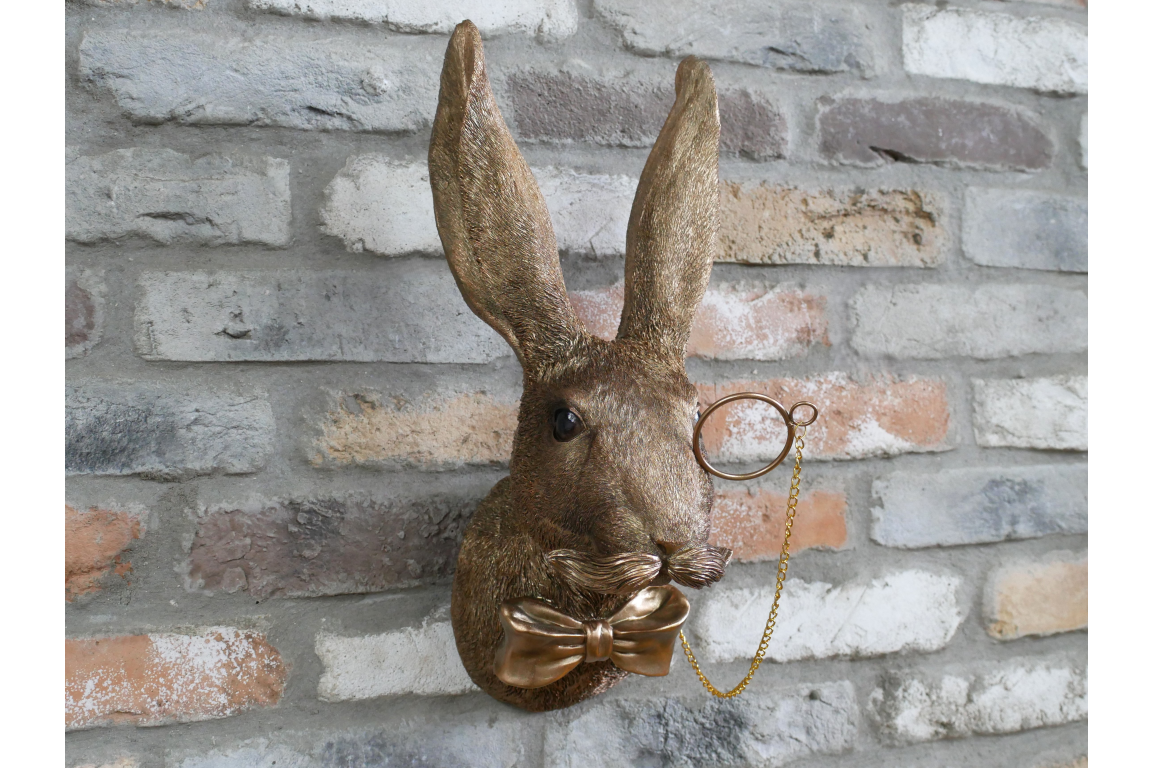 Rabbit Head Wall Decoration – Statement Animal Wall Sculpture | Sign of the times Stoke