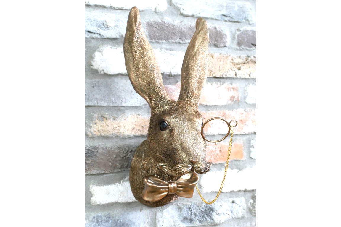 Rabbit Head Wall Decoration – Statement Animal Wall Sculpture | Sign of the times Stoke