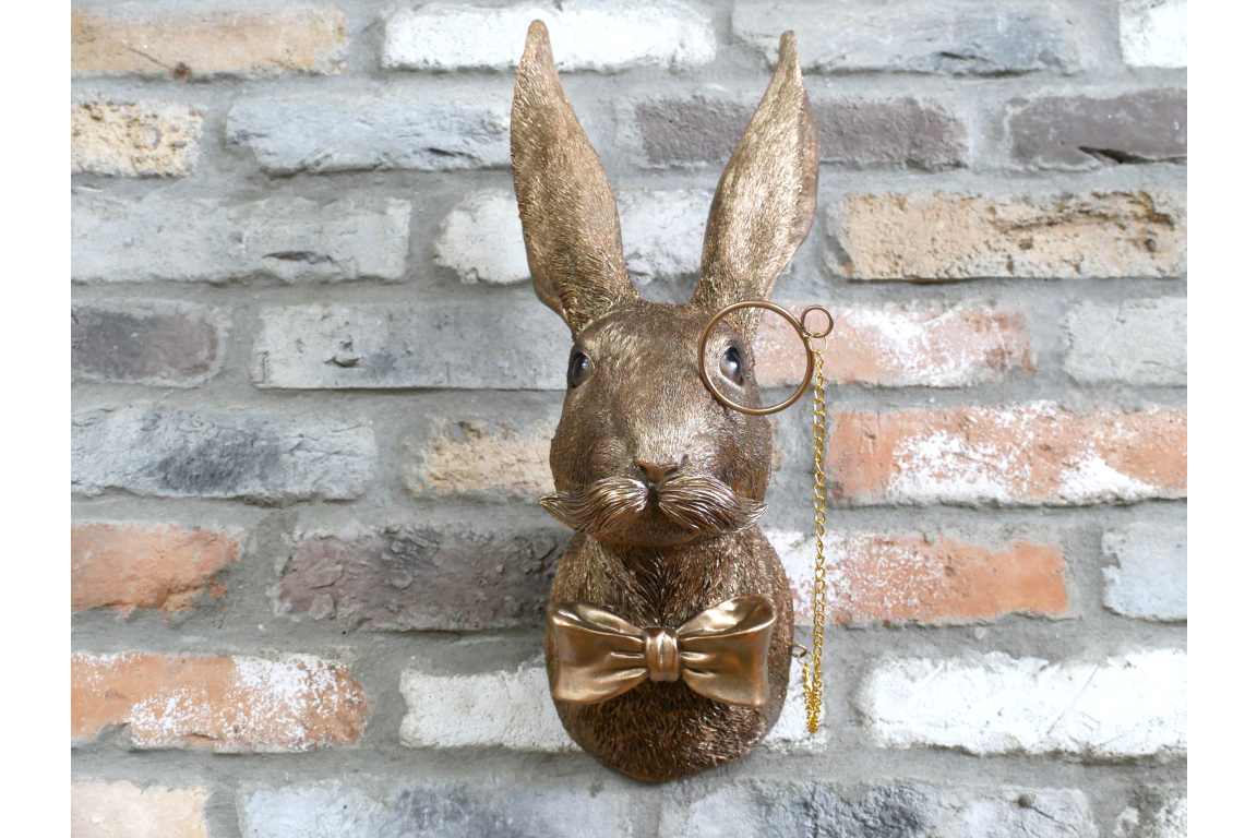 Rabbit Head Wall Decoration – Statement Animal Wall Sculpture | Sign of the times Stoke