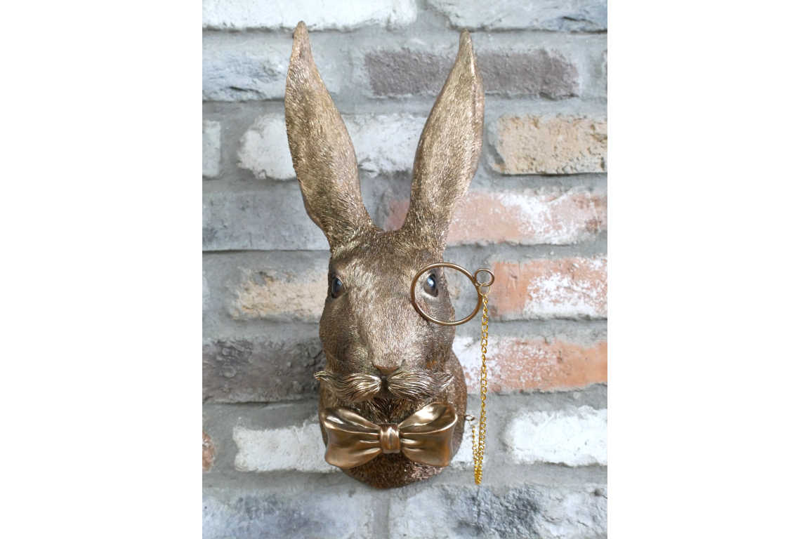 Rabbit Head Wall Decoration – Statement Animal Wall Sculpture | Sign of the times Stoke