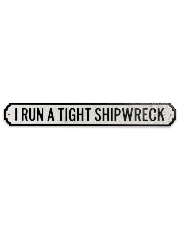 Antiqued Wooden "Shipwreck" Sign – Rustic Nautical Wall Decor | Sign of the times Stoke