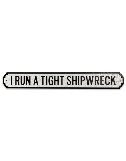 Antiqued Wooden "Shipwreck" Sign – Rustic Nautical Wall Decor | Sign of the times Stoke
