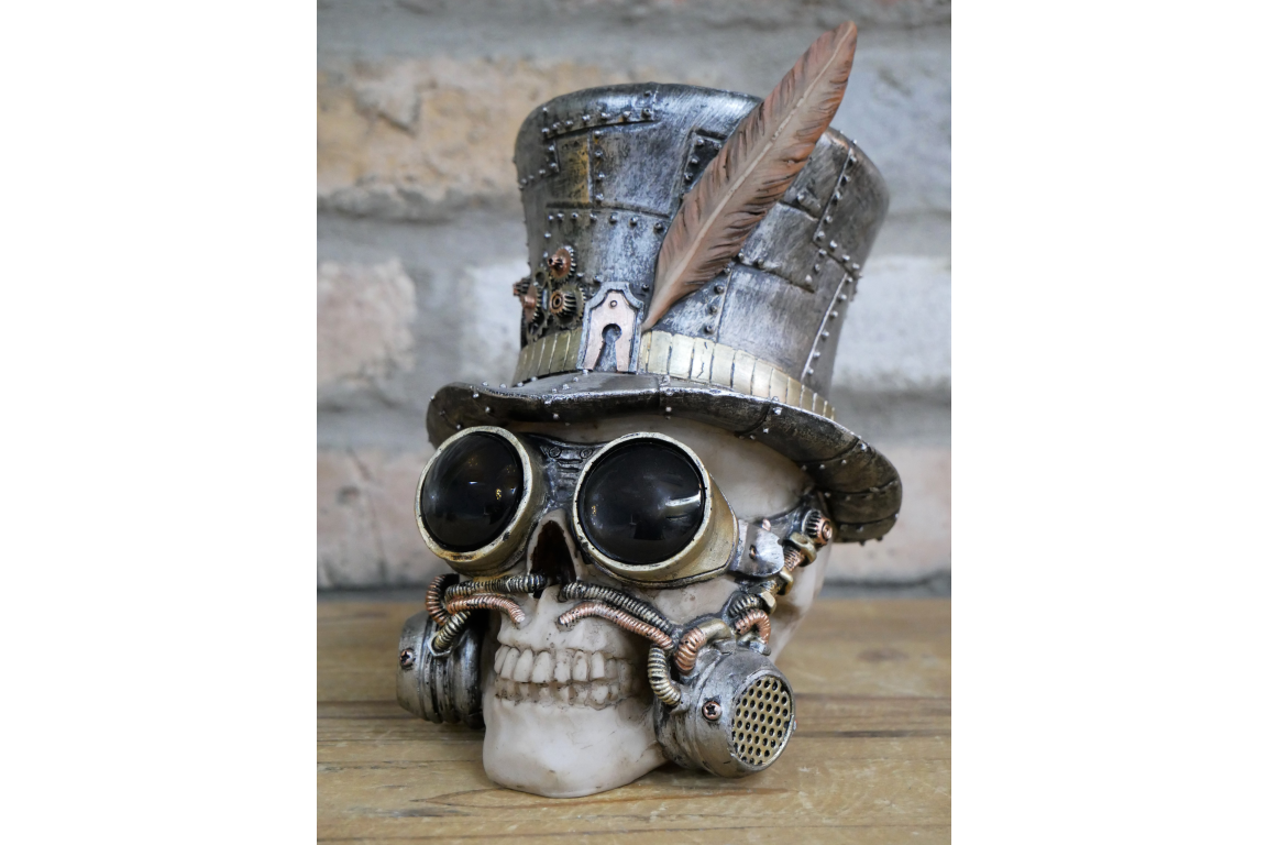 Steampunk Skull – Industrial Style Decorative Ornament | Sign of the times Stoke