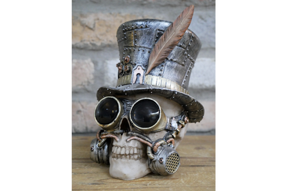 Steampunk Skull – Industrial Style Decorative Ornament | Sign of the times Stoke