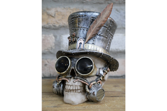 Steampunk Skull – Industrial Style Decorative Ornament | Sign of the times Stoke
