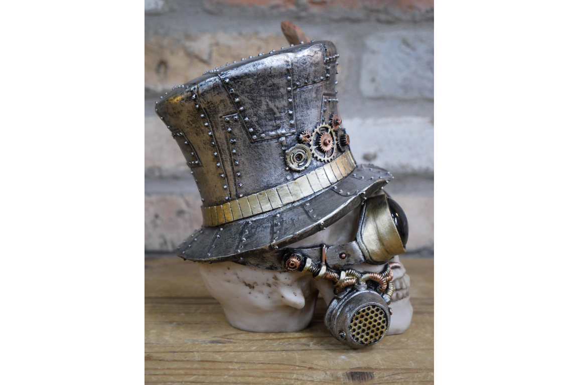 Steampunk Skull – Industrial Style Decorative Ornament | Sign of the times Stoke