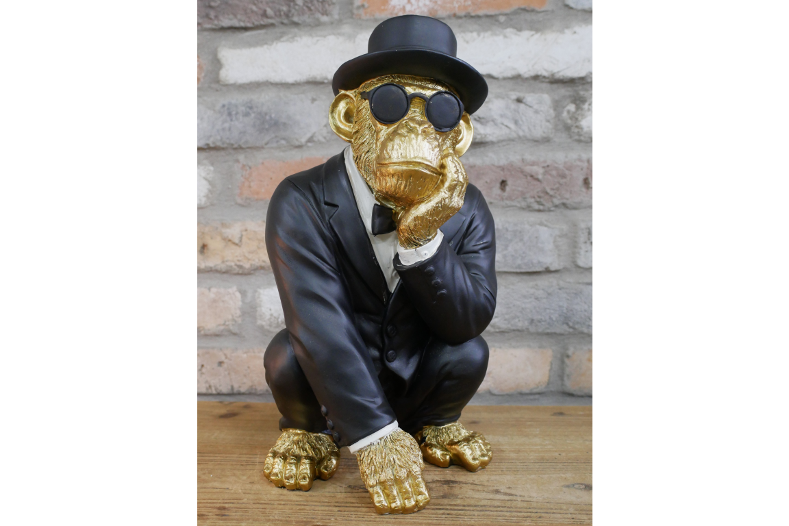 Monkey in a Suit – Quirky Decorative Sculpture | Sign of the times Stoke