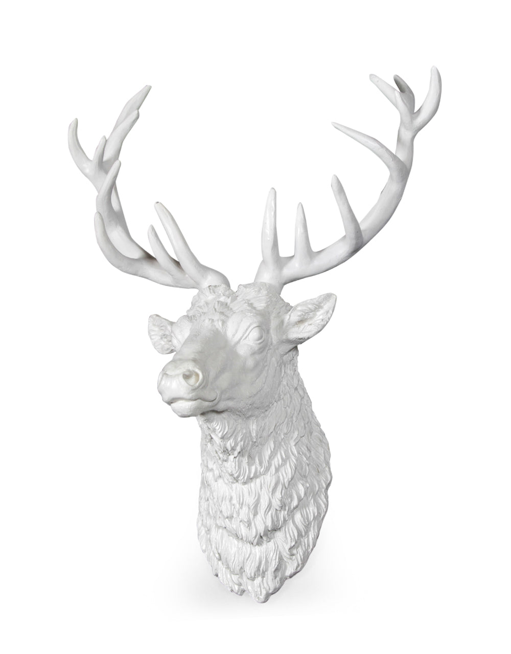 Elegant White Stag Head Wall Sculpture – Resin Wall Art | Sign of the times Stoke