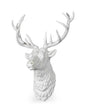Elegant White Stag Head Wall Sculpture – Resin Wall Art | Sign of the times Stoke